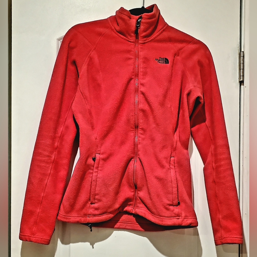 ✨️HP✨️The North Face Full Zipper Fleeve Jacket Hot Pink  Size Small - Picture 2 of 9